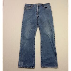 Vintage Levis 517 Bootcut Jeans Men's 38x34 Blue Denim 90s Western Cowboy Rodeo